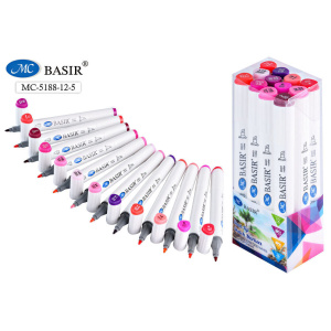 Набор маркеров для скетчинга  12цв. двусторон., 1,0-7,0мм