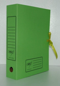 Архивная папка с завязками (325*250*75) зеленая