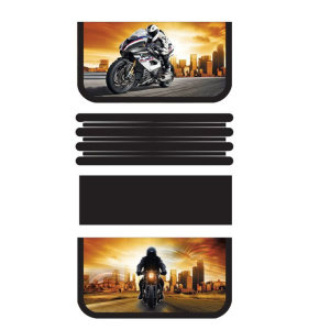 Пенал 3 отд. (190*105) Мото, лам, печать на фольге