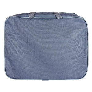 Папка А4 тканевая, с ручками на молнии широкая СЕРАЯ