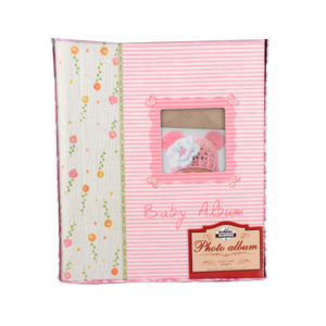 Фотоальбом магнитный 10л +10л. для заполнения  23*28см  BABY розовый