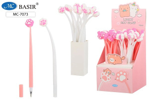 Ручка шариковая "Лапки" синяя, кор. ассорти, 0,5мм