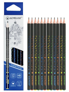 Карандаш  ACMELIAE HB трехгранный, черн. корпус, с принтом