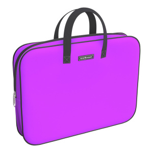 Папка А4 (360*290*70) с ручками, молния, ткань "Neon. Violet"