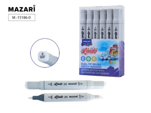 Маркер для скетчинга кистевидн. LINDO "Colorless (блендер) двусторон., 1,0-6,2мм