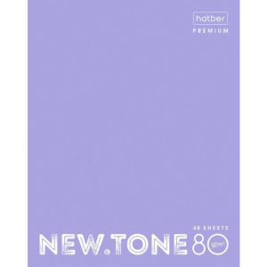 Тетрадь А5 48л   кл.  "NEWtone PASTEL Лаванда", глянц.лам., белизна 98%