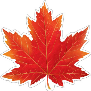 Украшение на скотче 18*18см "Лист кленовый"