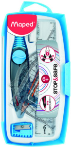 Готовальня MAPED "Stop & safe" 8 пр., ударопр.футляр