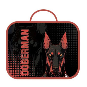 Папка А4 (335*260*60) с ручками, молния, ткань "Doberman"