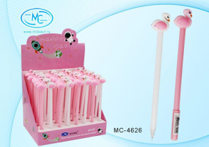 Ручка шариковая "Фламинго" синяя, ассорти