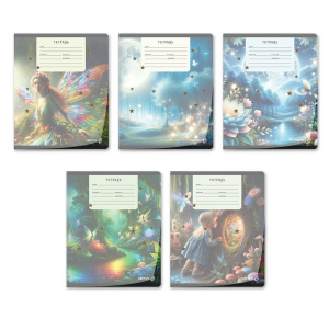 Тетрадь А5 12л кл. Светоч пласт.обл. "Ночные грёзы"