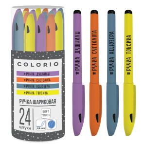 Ручка шар. "Фразы" синяя, цв.пластик.корпус, 0,5мм