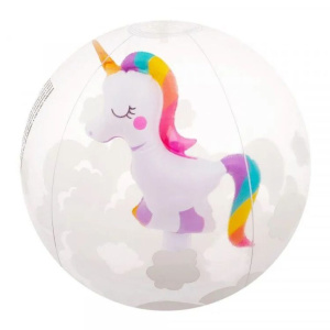 Мяч пляжный 40см ПВХ с фигуркой внутри, ассорти