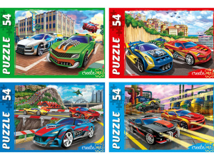 Пазл 54 элемента 18*13см "Городские гонки"
