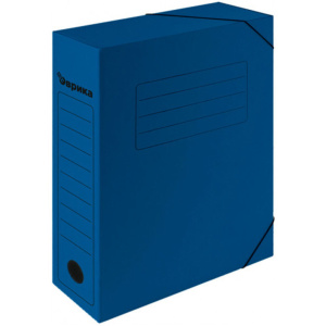 Архивная папка на резинках   75 мм синяя (на 700 листов А4)