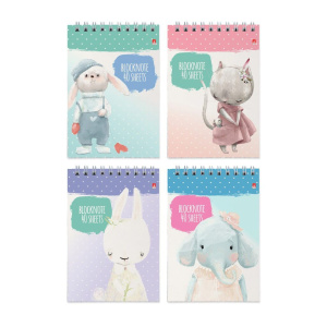 Блокнот А6  40л гребень "Kids" клетка