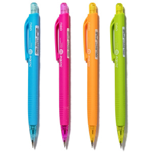 Карандаш механический 0,5мм DELI , ластик, корп пласт. корпус ассорти