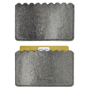 Чехол д/пласт.карт "Диско графитовый" 105*60мм, блинт.тиснение, 2 отд.