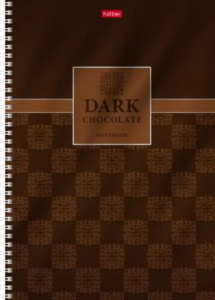 Тетрадь А4  96л кл. гребень Hatber "Chocolate" выб.лак., метал.картон