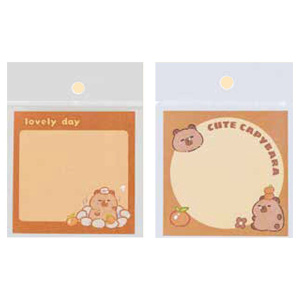 Бумага с липким краем  50л, фигурная "Капибара" 80*80мм