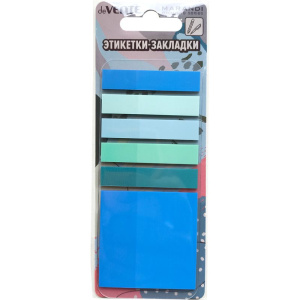 Закладки с липким краем (50*50мм;50*10мм)  5 цв, по 20л., ПАСТЕЛЬ, пластиковые