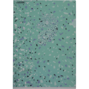 Папка уголок А4  с рисунком Crystal Dream (полупрозрачная бирюзовая с паттерном), 0,18мм