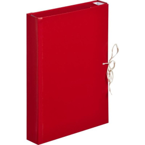 Архивная папка на завязках   50 мм красная (на 500 листов А4) бумвинил