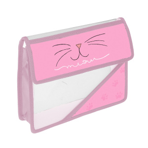 Папка д/тетрад. А5 (230*190*50) 1отд. на липучке, пластик "Meow"