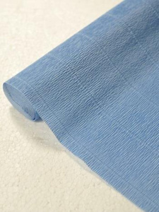 Бумага флористическая 50*250 180 г/м рулон креп Голубая