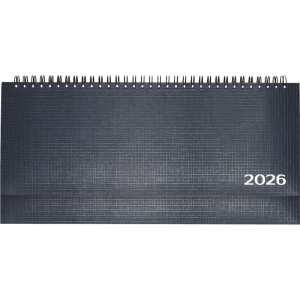 Планинг дат. 2026г, 294*142мм 64л., тв. обл. Lancaster синий, евро спираль