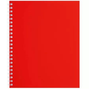 Тетрадь А5  96л кл. гребень Hatber "SoloMatte. Красный шелк" софт-тач