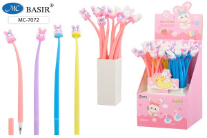 Ручка шариковая "Зайчик" синяя, кор. ассорти, 0,5мм