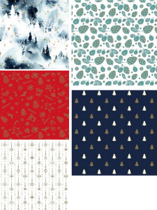 Набор бумаги упаковочной "Премиальная НГ Ассорти" 100*70см