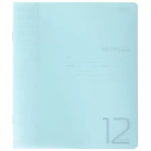 Тетрадь А5 12л косая лин. Hatber  пласт.обл. "Бирюзовая" белизна 100%