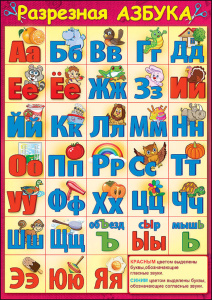 Карточки обучающие разрезные А5  "Азбука"
