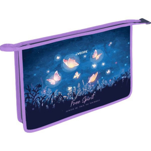 Папка д/тетрад. А4 (337*243*50) молния сверху, пластик" Free Spirit" конгр.тиснение