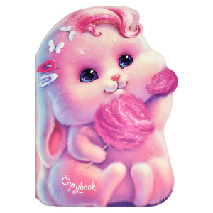 Блокнот 180*255мм  40л скоба "Зайка и сладкая вата" точка, вырубка