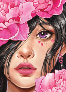 Точкабук А5  64л., 7БЦ "Точкабук 180°. Девочка с пионами"