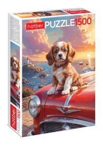 Пазлы 1500 элементов  670*480мм. "Песик-путешественник"