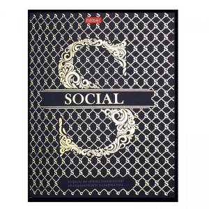 Тетрадь предметная А5 Обществознание, "LUXURY" 46л, кл., мат.лам., 3D фольга, белизна 98%