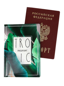 Обложка для паспорта "Тропики" ПВХ
