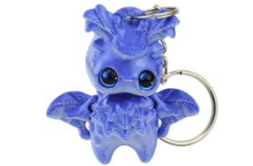 Брелок 3D "Мотылёк Яса" 5 см, цвет ассорти