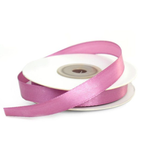 Лента упаковочная атласная 1,2см,22 м розово-фиолетовая