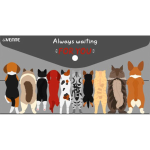 Конверт на кнопке  с рисунком 260*140мм Pets" travel-size, 0,15мм,