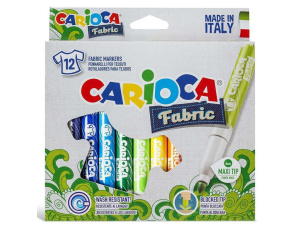 Маркеры по ткани 12цв "Carioca Cromatex" карт.коробка