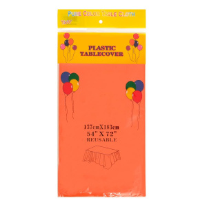 Скатерть п/э 137*183см оранжевая
