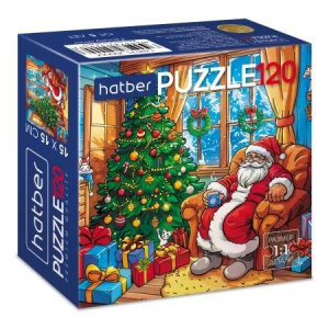 Пазлы  120 элементов  150*150мм.  "Чудеса у елочки" Premium