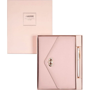 Набор подарочный "Arcadia" ежедн. недат. А5, 320стр.,нежно-розовый,тв. обл.,иск. кожа, + шар.ручка