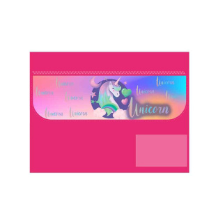 Папка для труда А4 1 отд. липучка, с ручками Unicorn