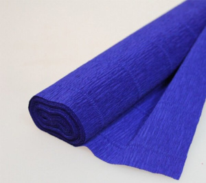 Бумага флористическая 50*250 180 г/м рулон креп Синяя